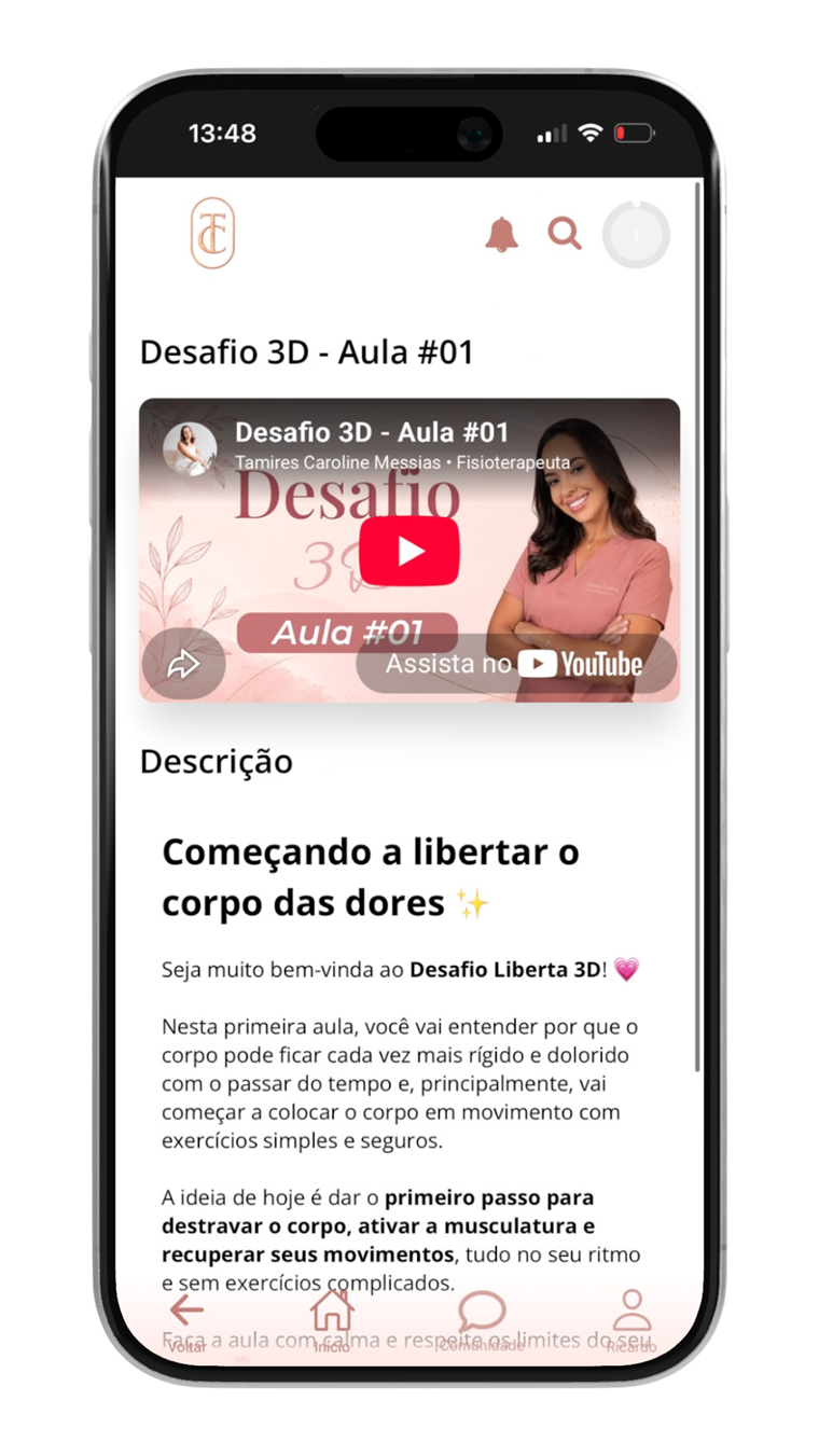 Aulas Reset Corporal no celular